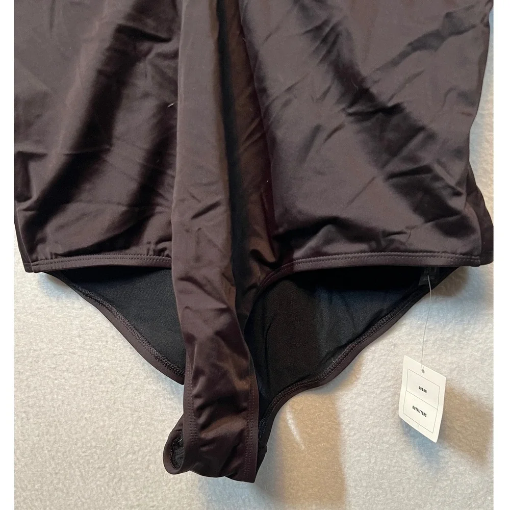 Urban Outfitters Out From Under Black Plunge One‎ Piece Swimsuit Size L